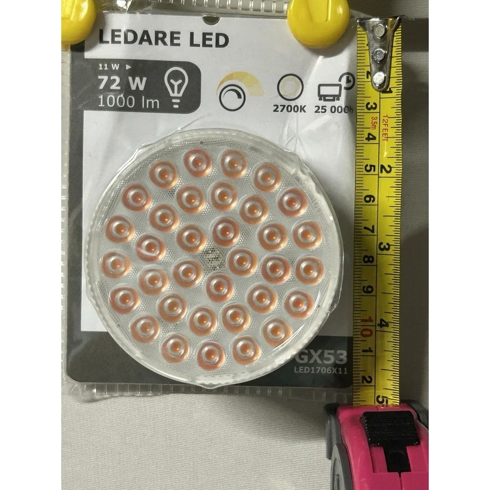 IKEA LEDARE GX53 LED Light Bulb 11W 72W 1000LM 2700K Dimmable Discontinued